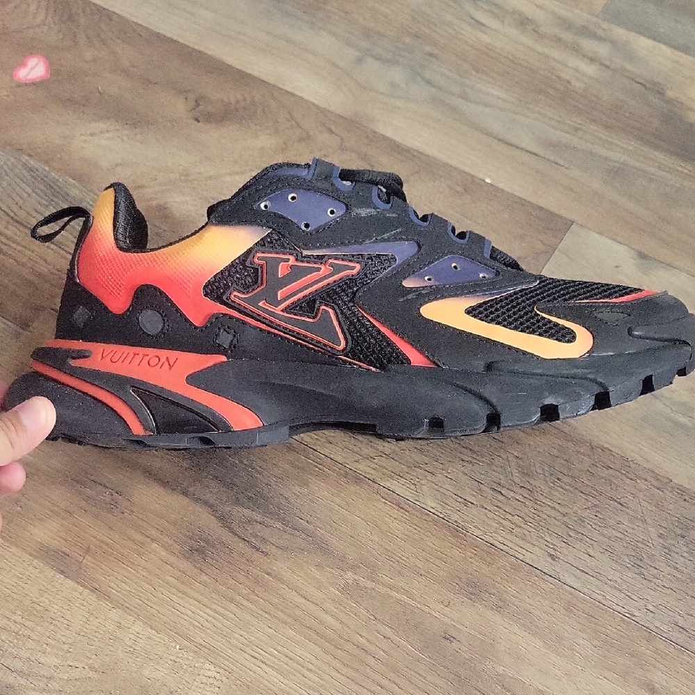 Louis Vuitton Gradient Black and Orange Sneakers